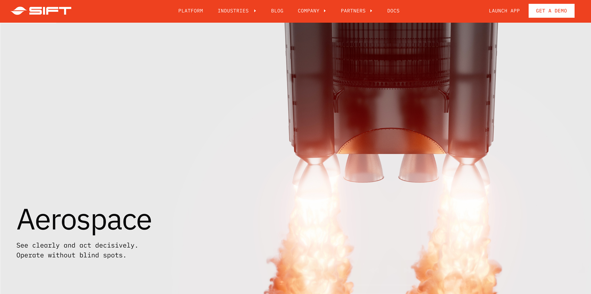 preview of sift's website design