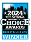 2024 The Official Community's Choice Awards Best of Music City Winner Badge