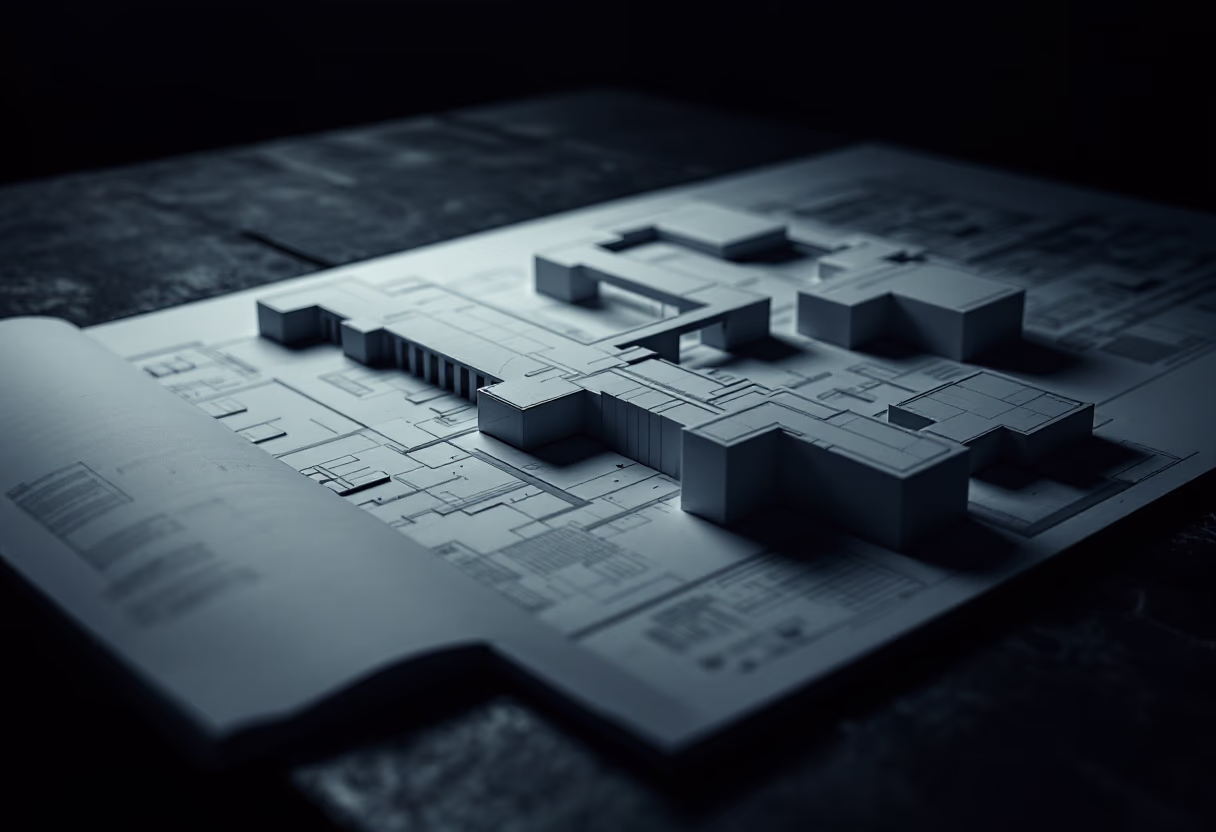 [background image] image of blueprint (for a construction company)