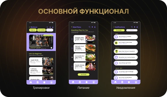 Функции для фитнес-приложений
