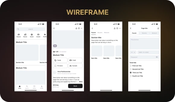 Wireframe — каркас экрана