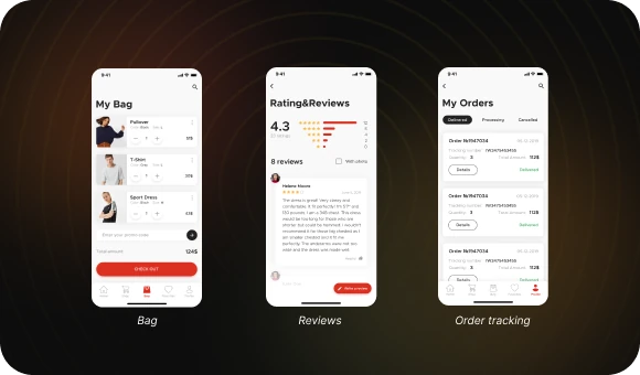 Cart and review functionality