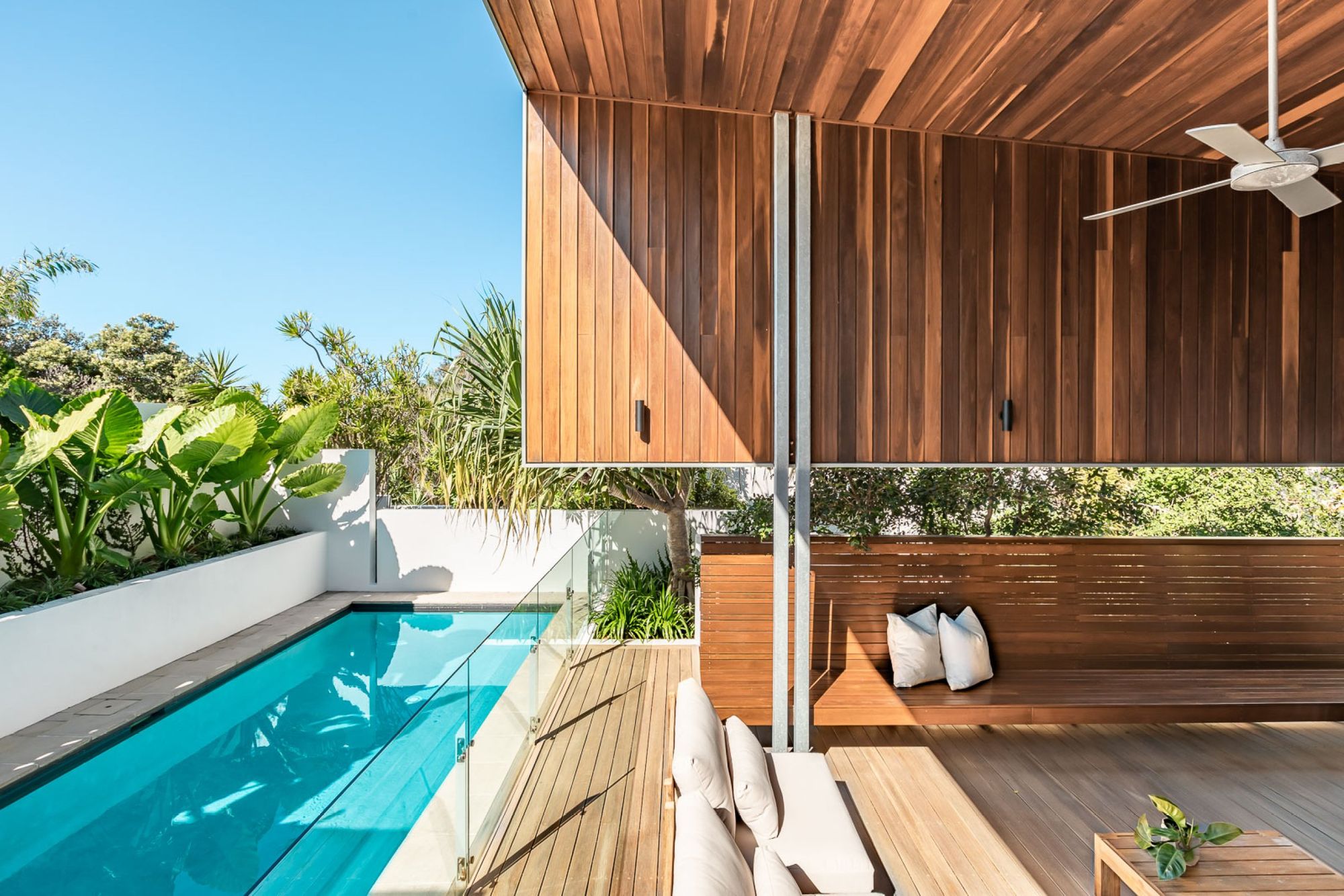 a view of the wooden nest house