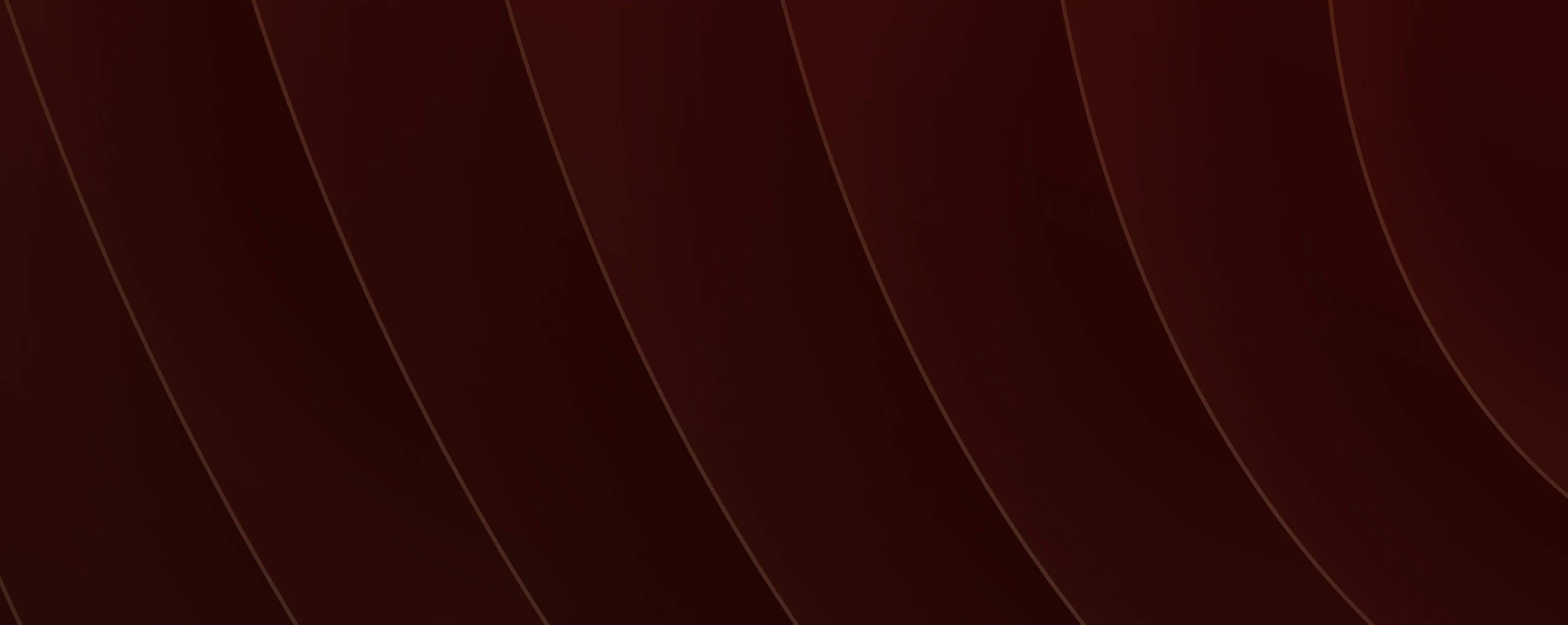 Dark brown background with subtle concentric curved lines pattern.
