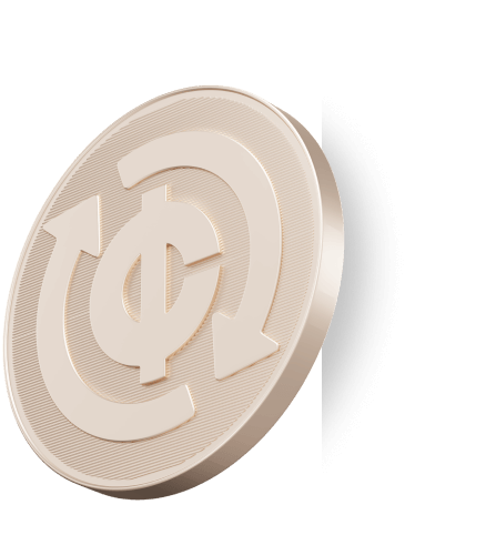 A 3D icon with a currency symbol with arrows around illustrating a diversified portfolio of investment grade bonds.