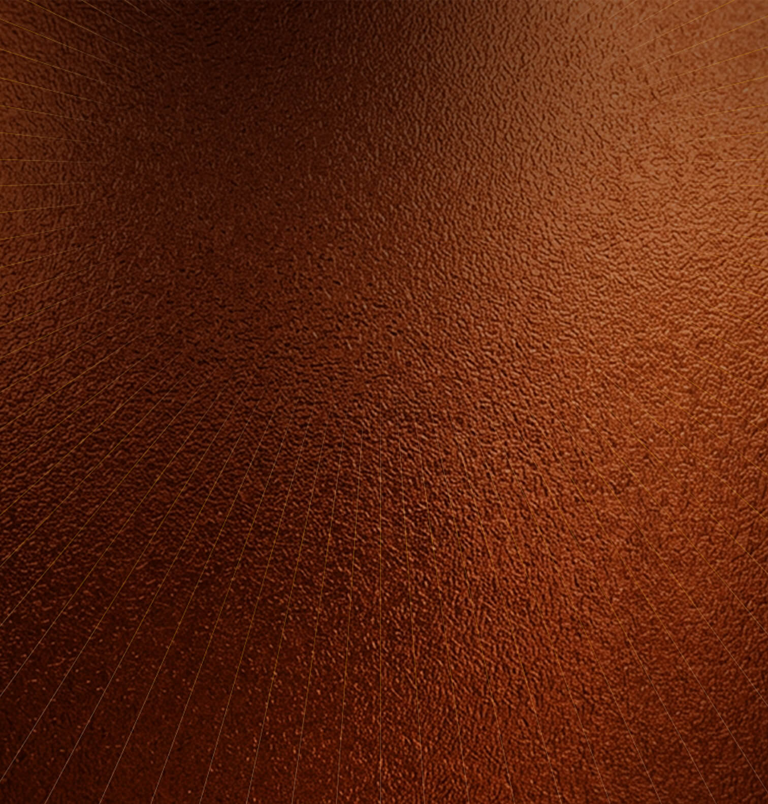 Close-up view of textured brown leather surface with subtle radial lines.