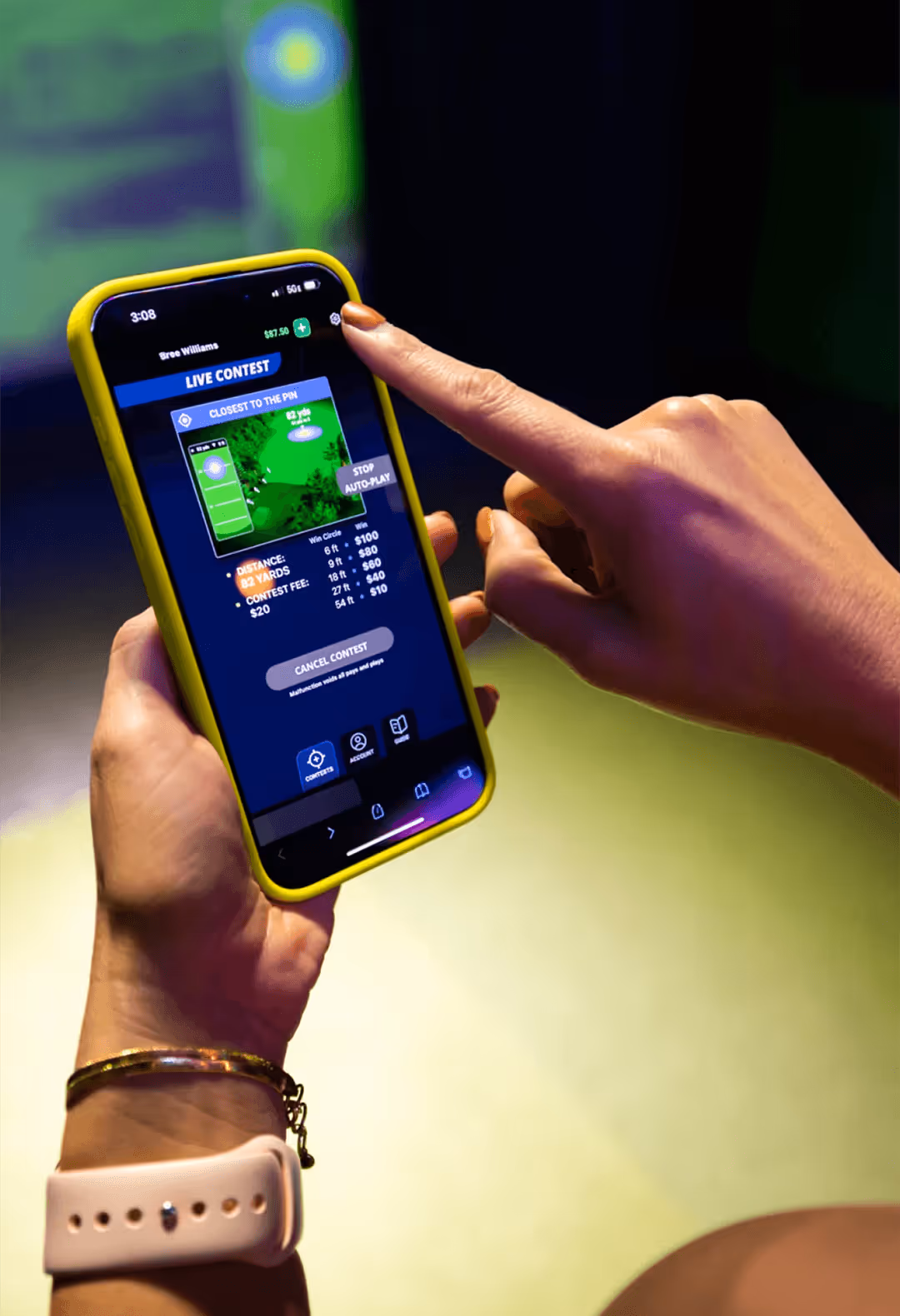 Evenplay app on a phone