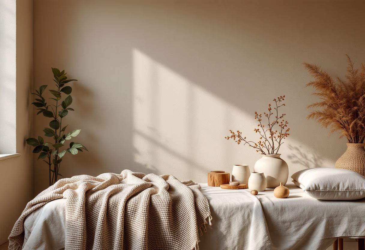 image of a peaceful acupuncture therapy room