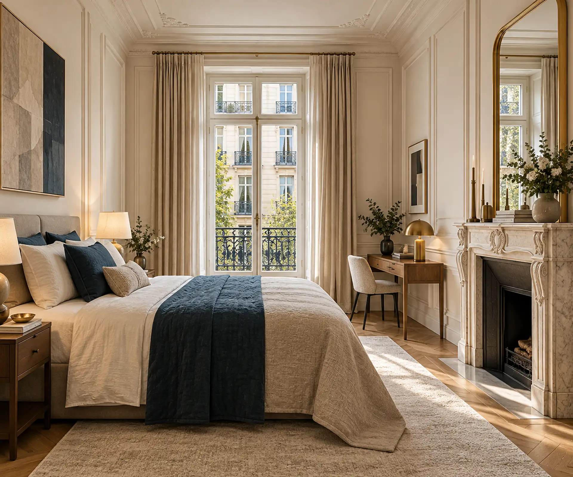 Appartement Haussmannien - Vue chambre