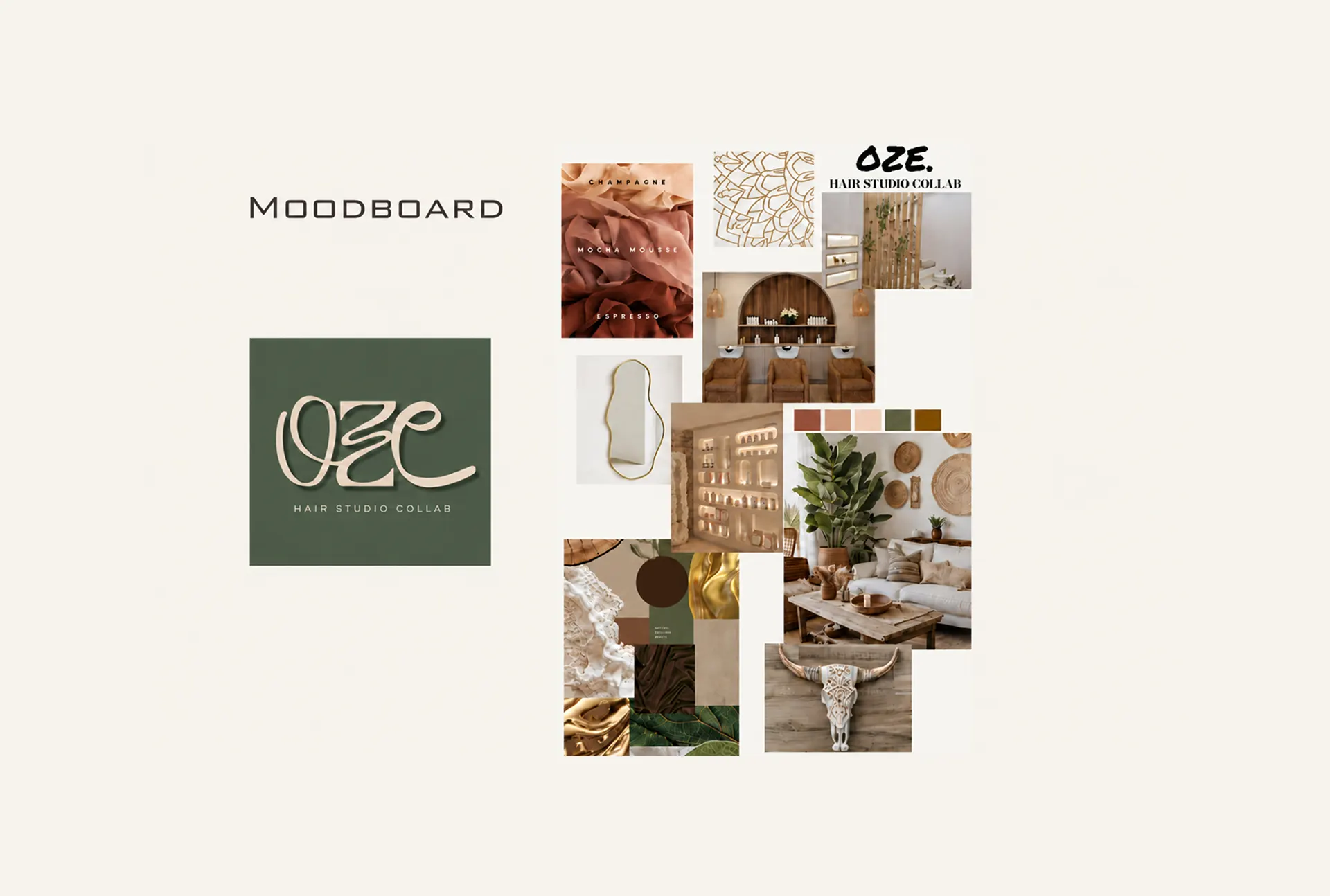 Salon de coiffure OZE - Moodboard
