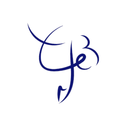 Logo of Céline Hervé-Bazin. A flow from the past that goes to the grown and the water to let a bird, flight