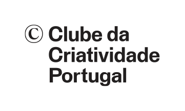 Texto com os dizeres 'Clube da Criatividade Portugal' em fundo preto.