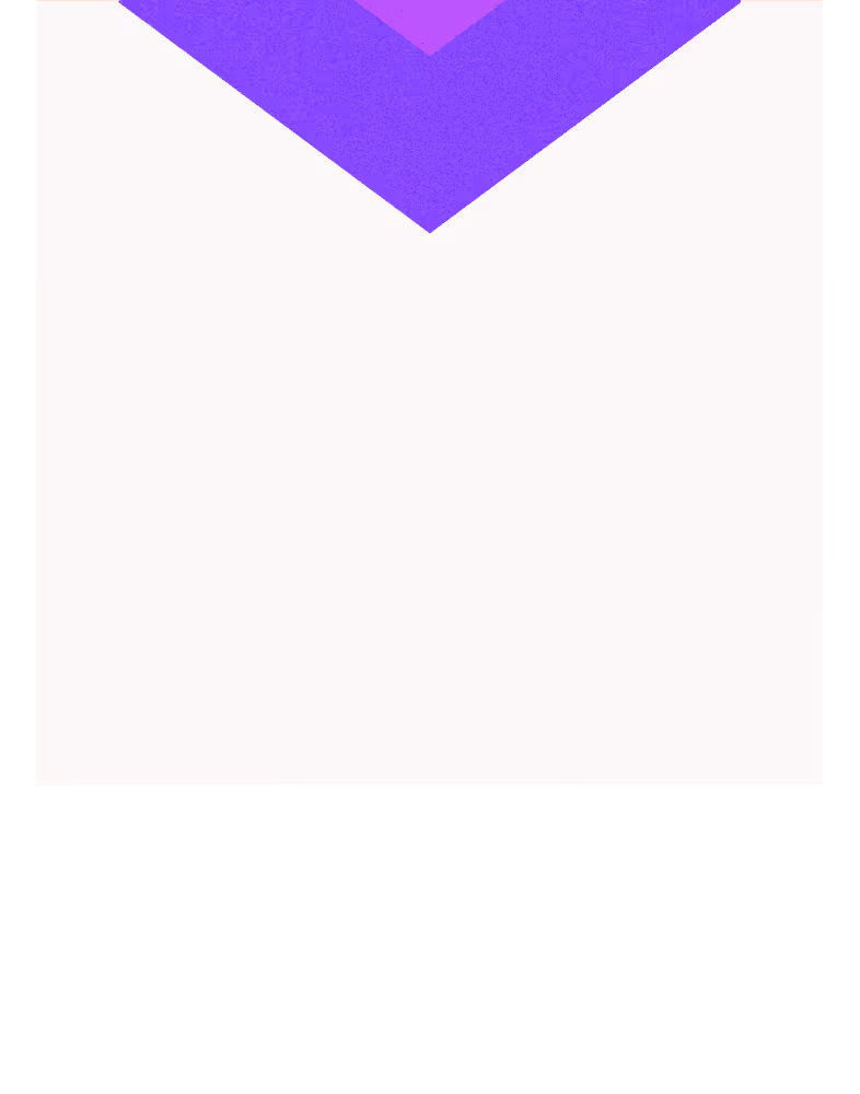 Three purple chevron shapes stacked pointing downward on a white background.