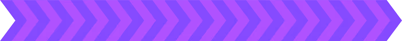 Horizontal purple arrow pattern with green triangular ends on a solid background.