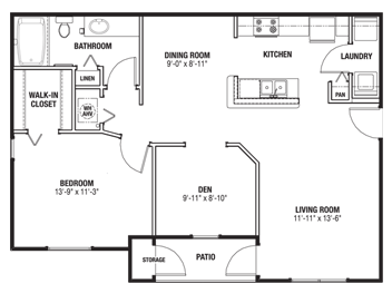 One Bedroom Apartment in Alachua, FL, 956 square feet