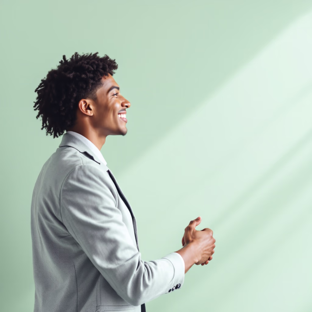 [headshot] image of satisfied customer shaking hands with company representative (for a fintech company)