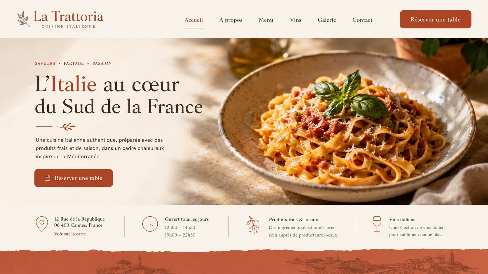 Site vitrine Webflow pour restaurant à Cannes, exemple de réalisation LaisseFaire