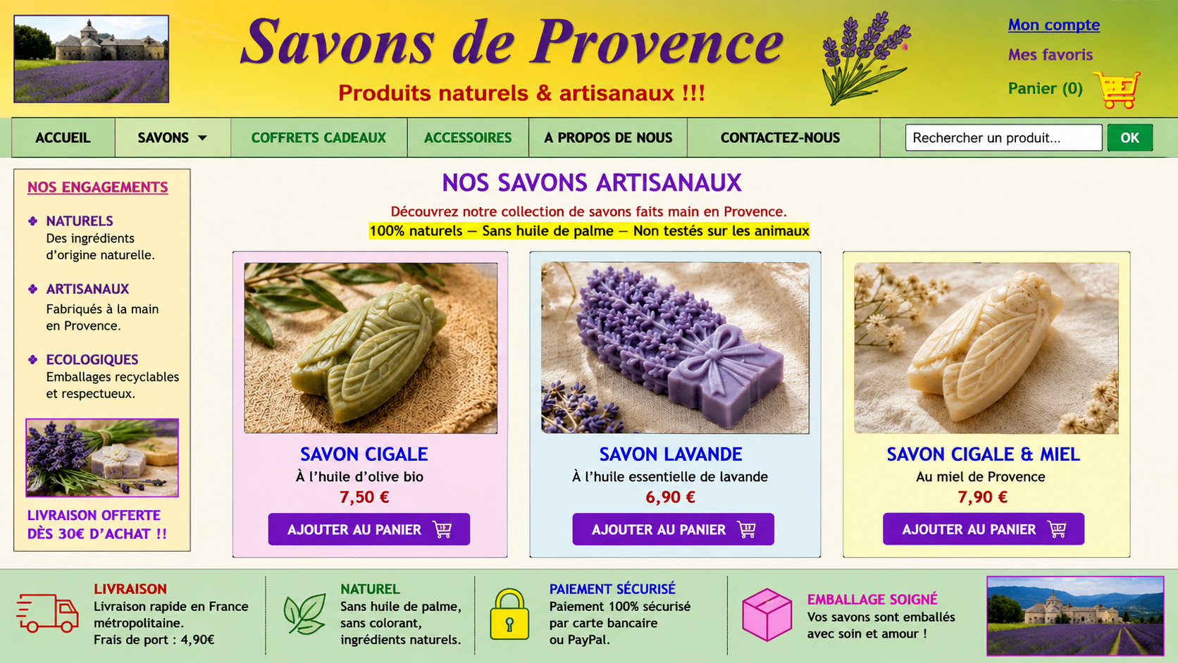 Site avant refonte : ancien design daté, lent et peu engageant