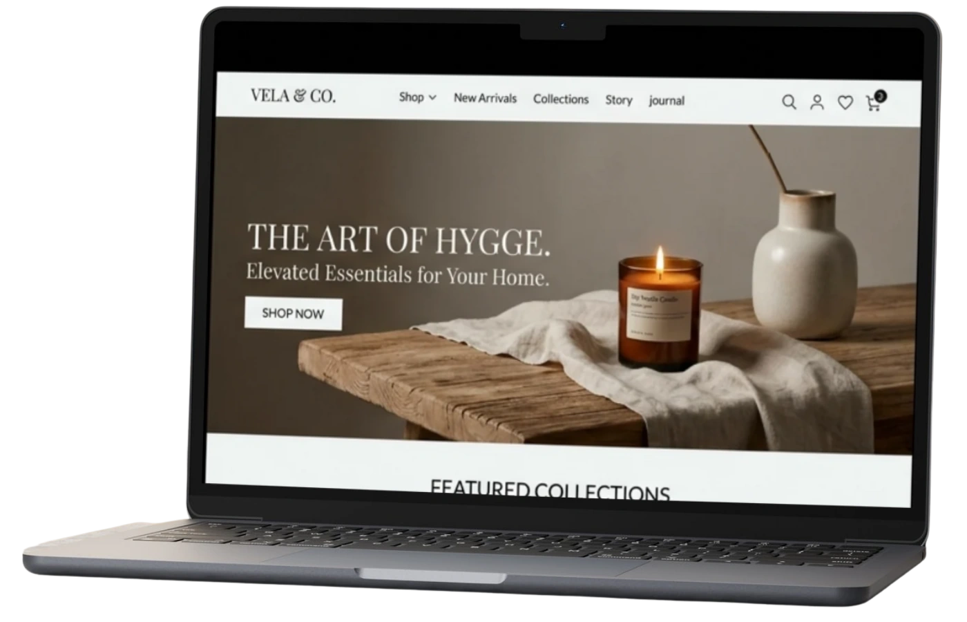 Exemple de boutique en ligne Shopify pour une marque de bougies artisanales à Toulon dans le Var
