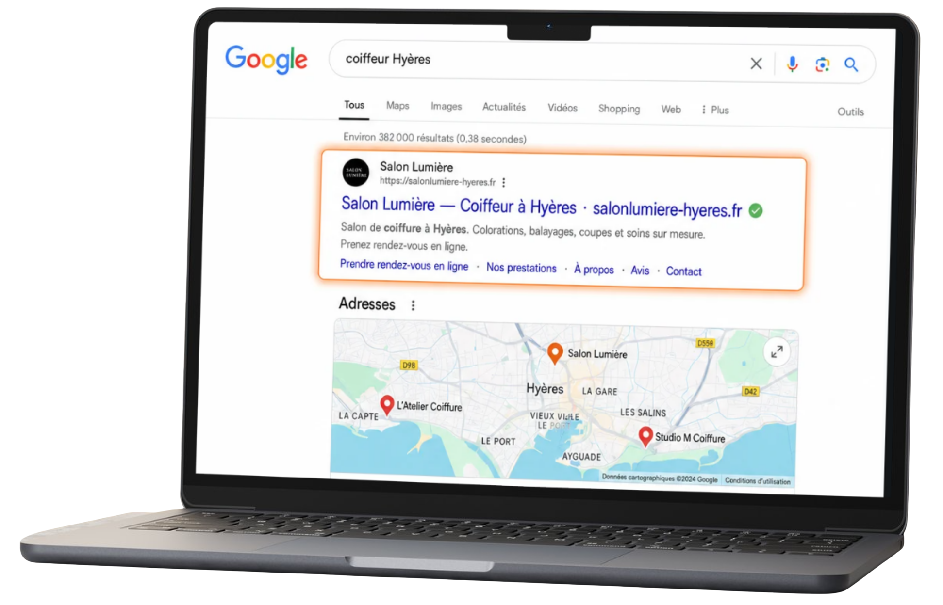 Site classé n°1 sur Google et cité par les IA (ChatGPT, Gemini) — agence SEO Var
