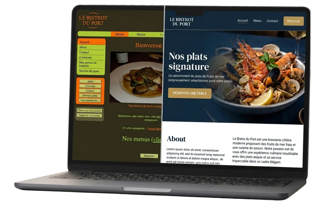 Exemple de site professionnel après une refonte complète sur Webflow