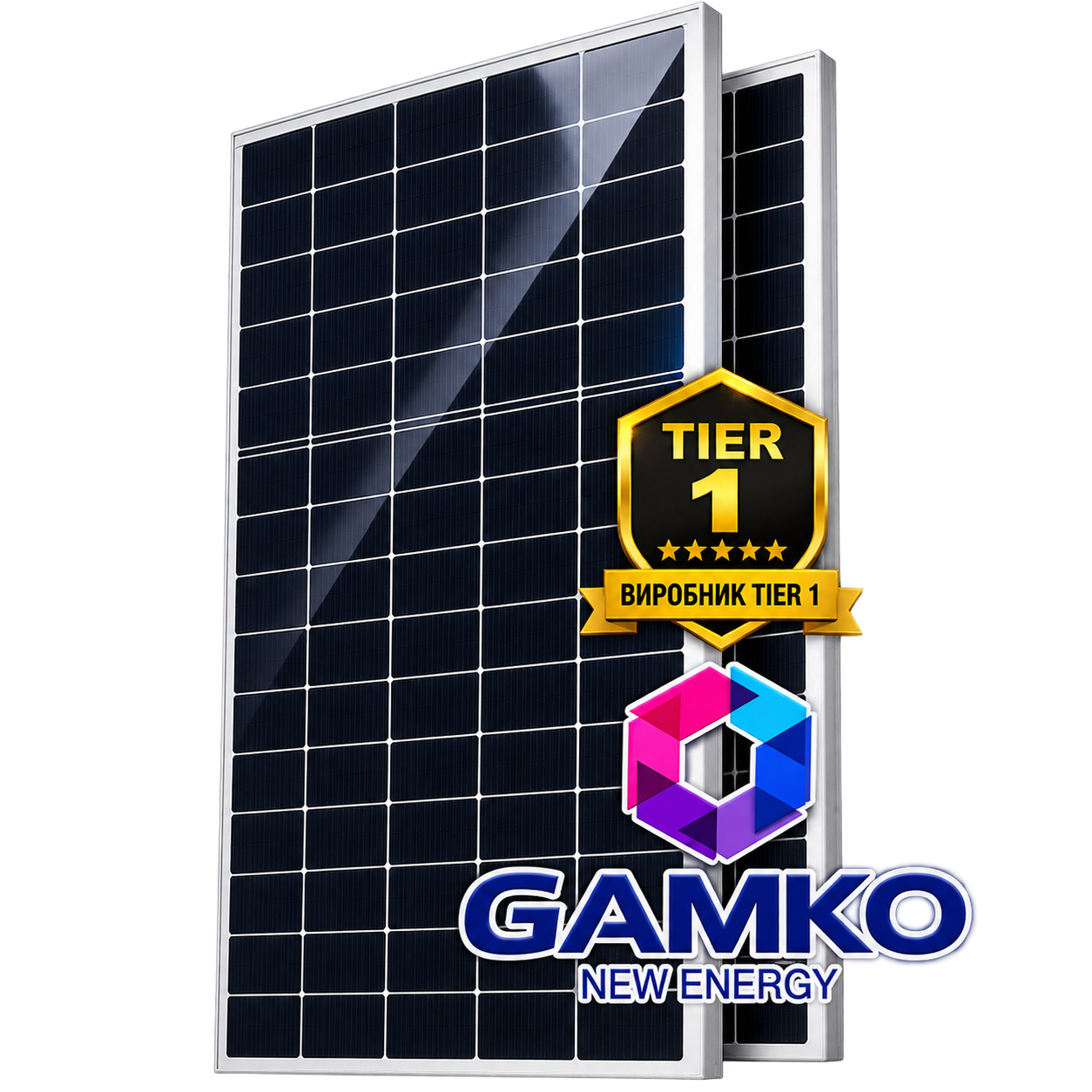 Сонячна панель GAMKO 620 В N-тип TOPCON 182 Двосторонній модуль з подвійним склом