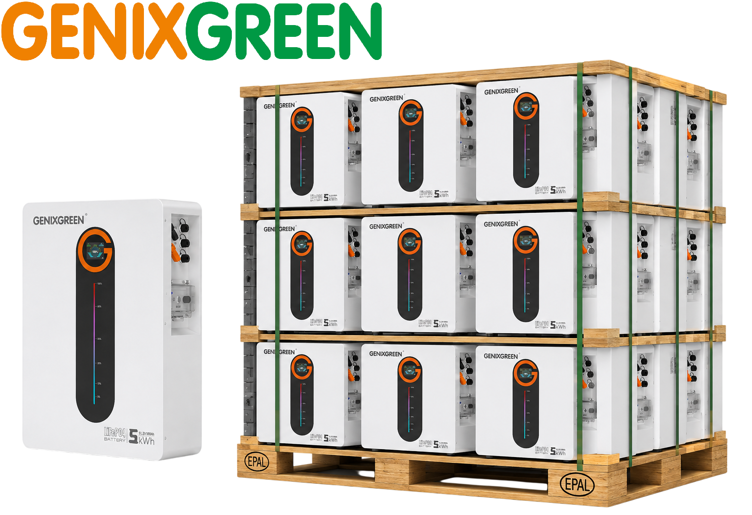 Акумулятор GENIXGREEN ES-BOX12F Series 5 кВт·год (LV)