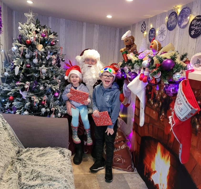 Droylsden Santa with visitors