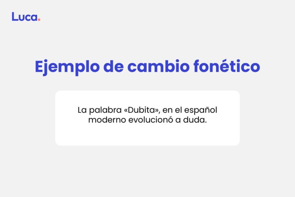 Ejemplo de cambio fonético