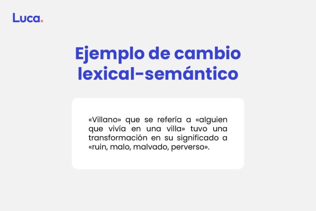 Ejemplo de cambio lexical semantico