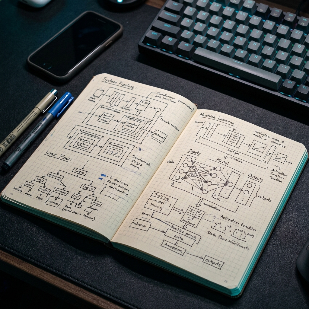 Engineering blueprint sketches for automated claims system