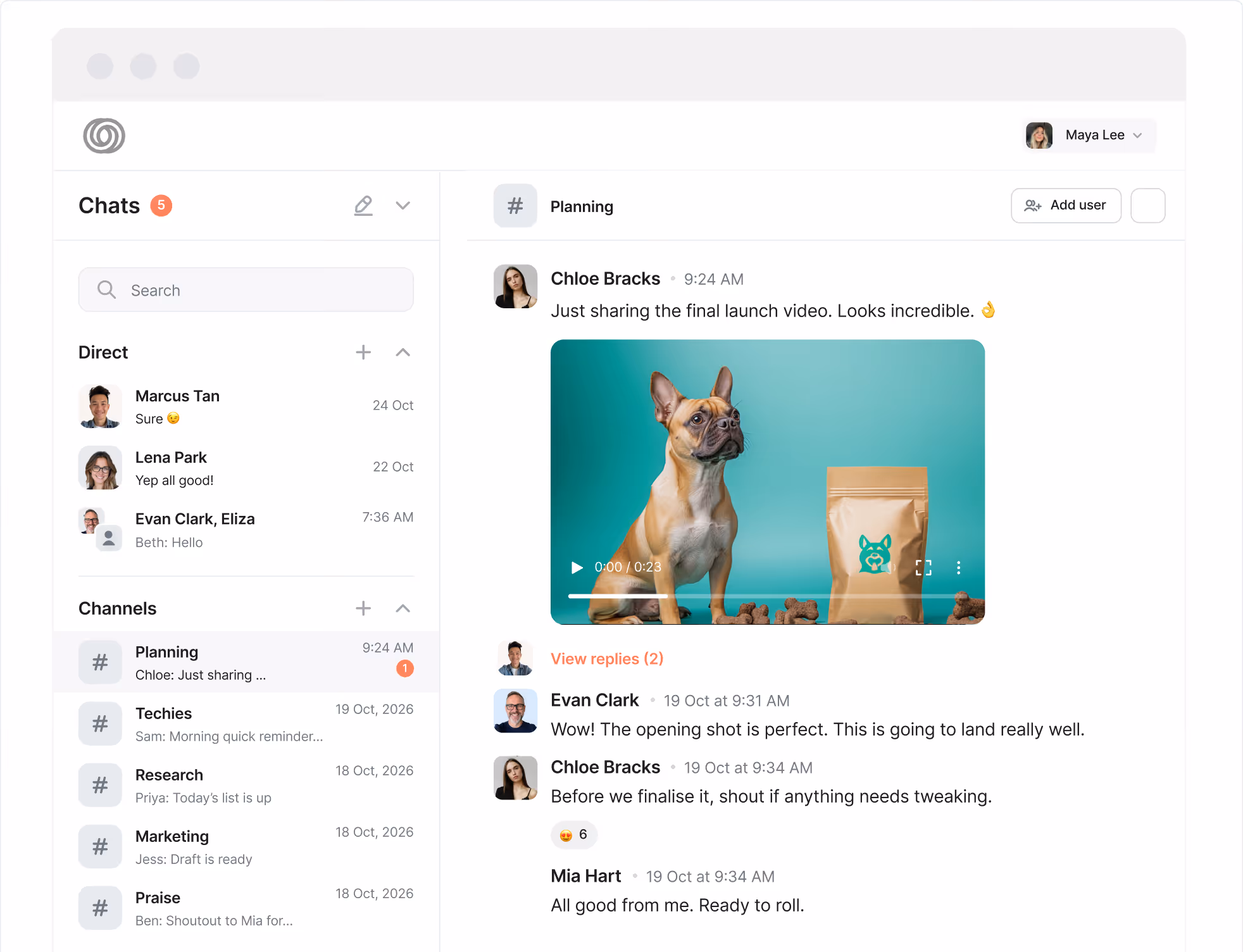 CentricMinds Work App mobile interface promoting app download and team updates