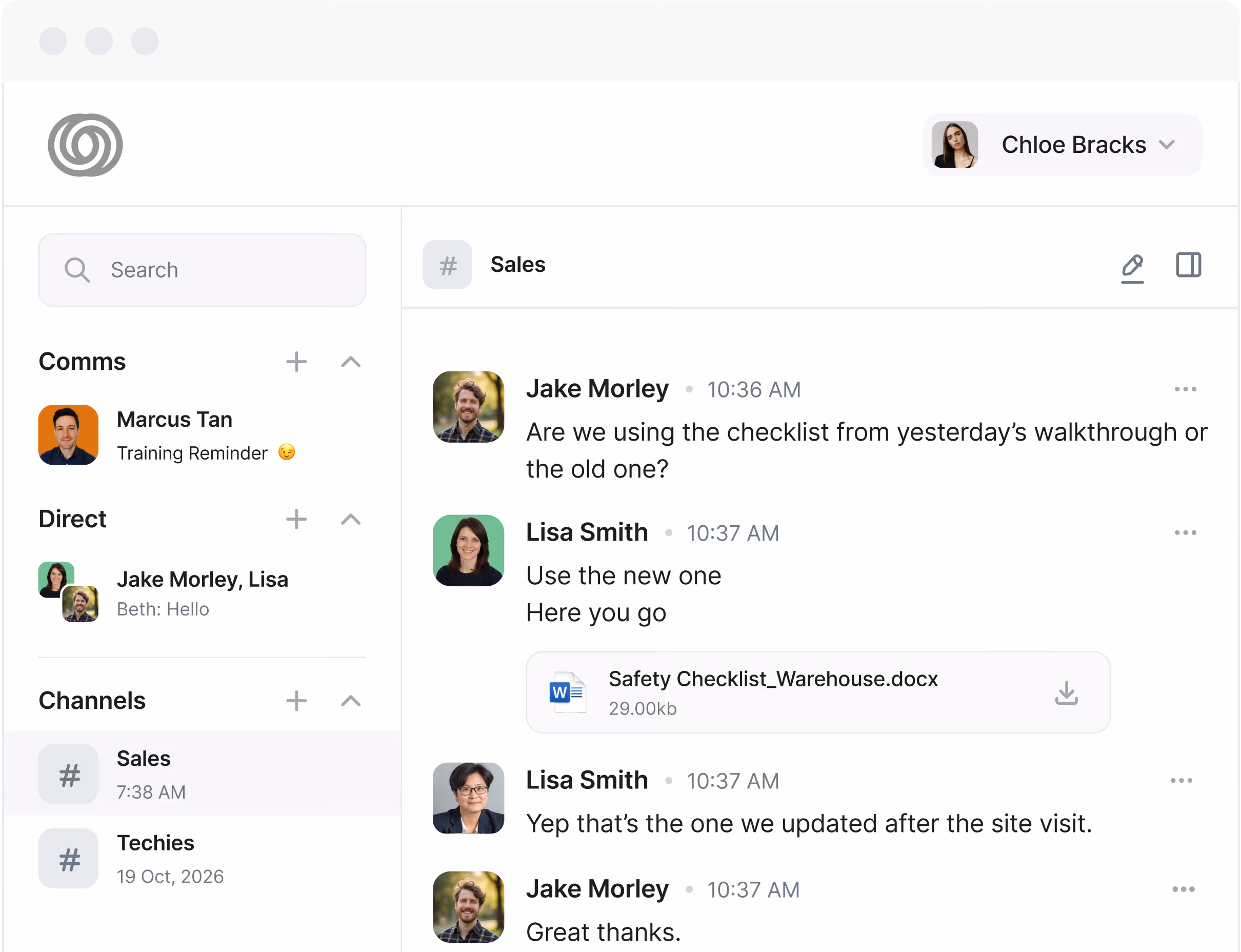 Employee experience platform dashboard showing communication, updates and team engagement tools