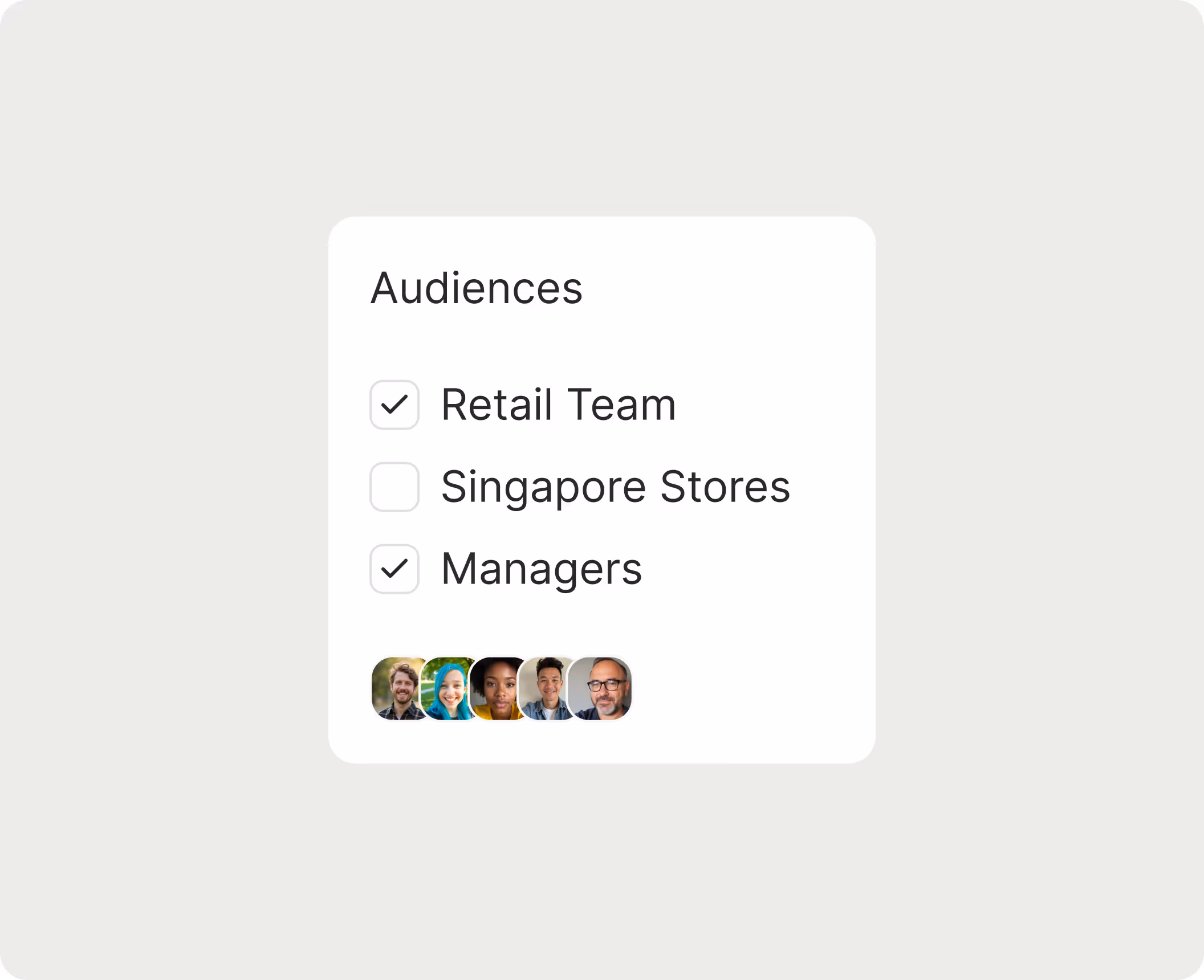 News publishing dashboard for delivering targeted updates to specific teams, locations, and roles.