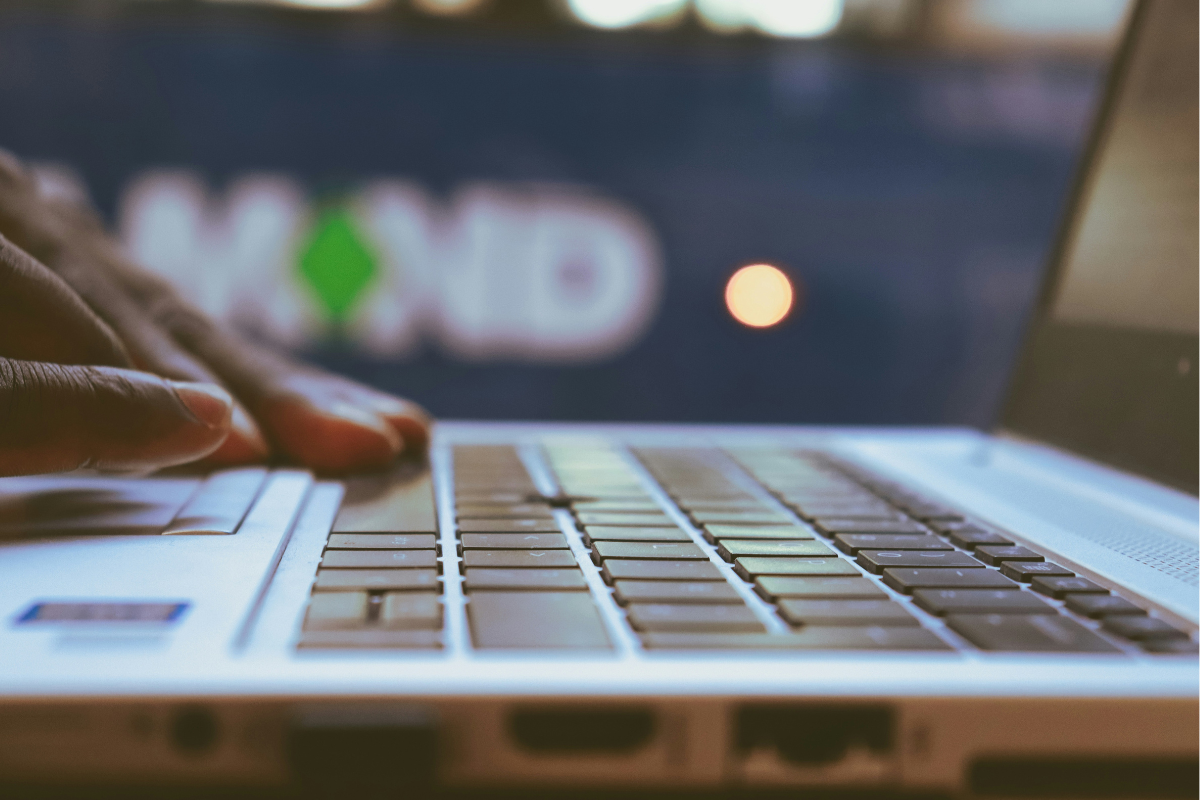 founder typing on laptop