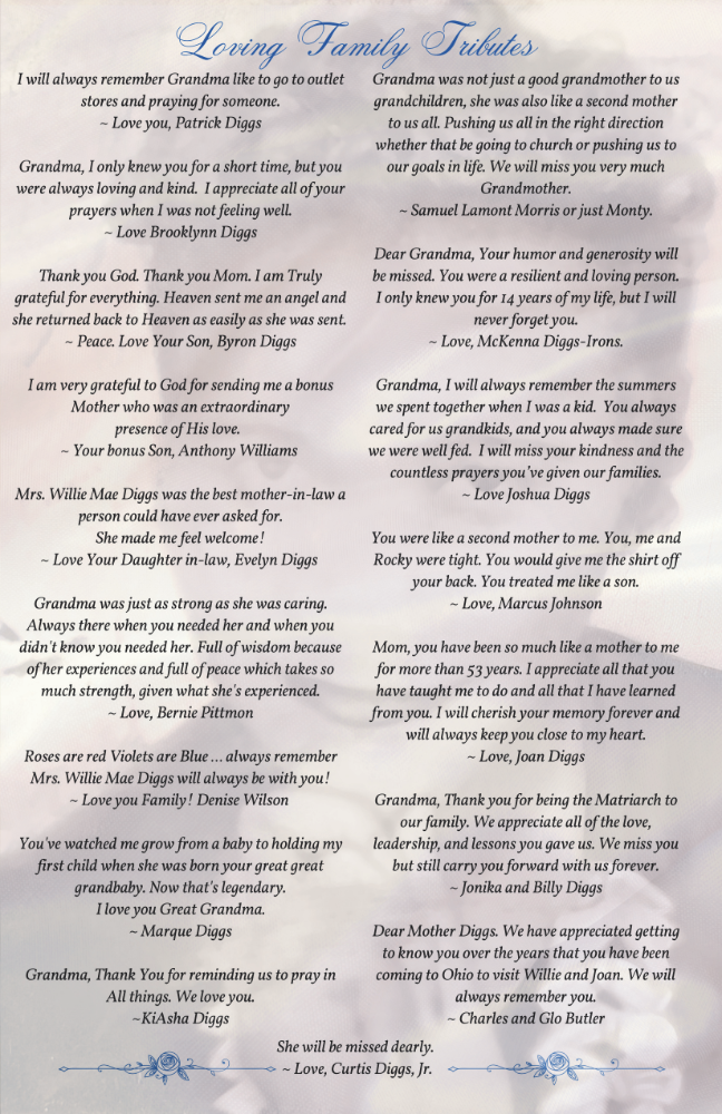 Johnny Diggs tribute