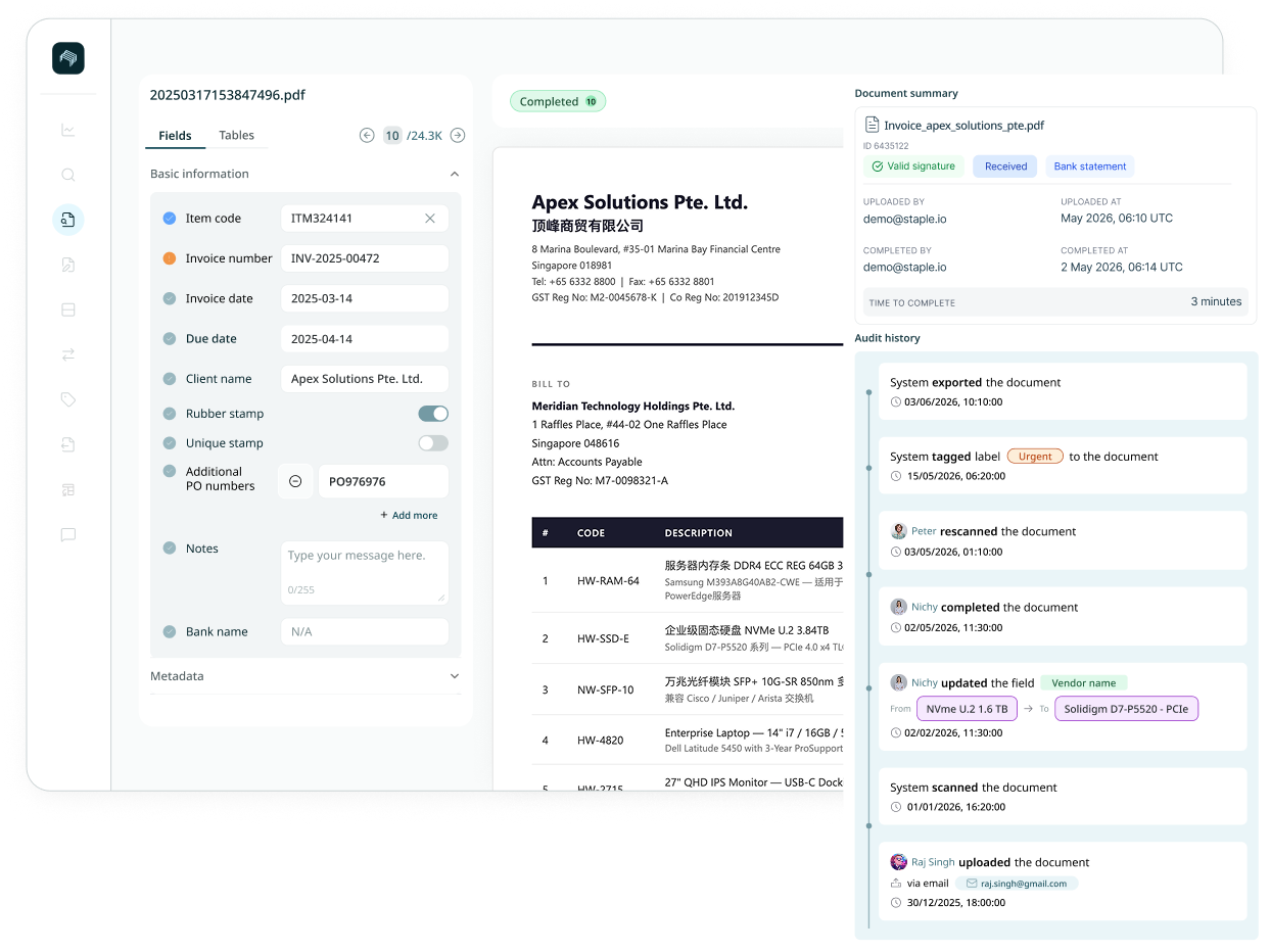 The first-mile platform for trustworthy data. data extraction and audit trail. trust layer. 