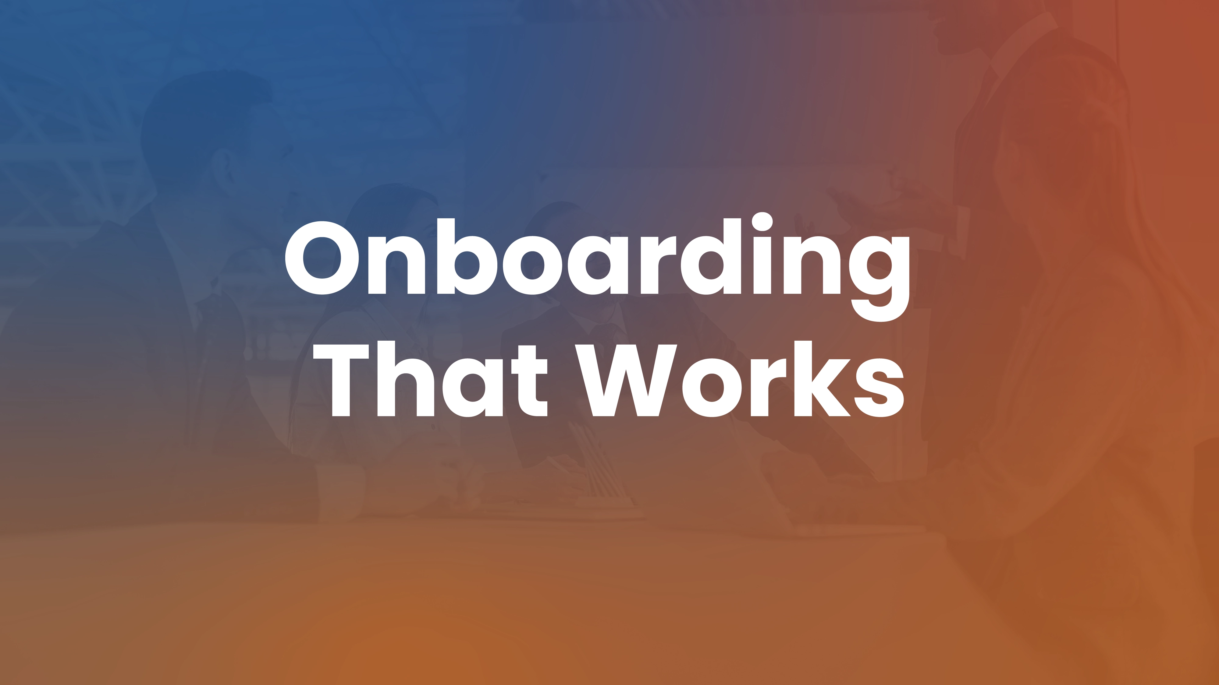 Onboarding Training Programme 