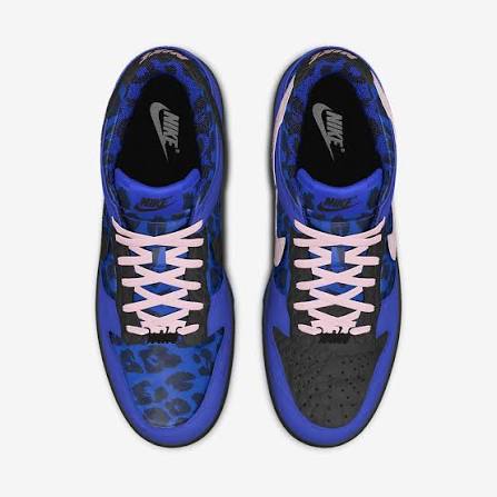 Custom Nike high-top with leopard print design