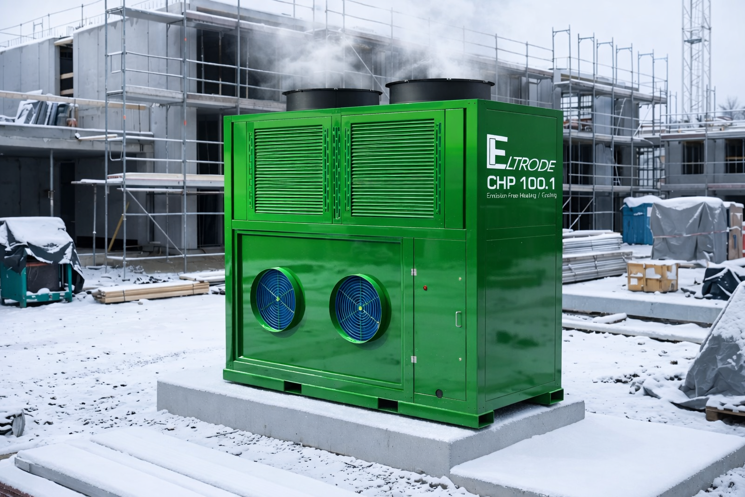 CHP100: Maximum heating power for the most demanding construction sites