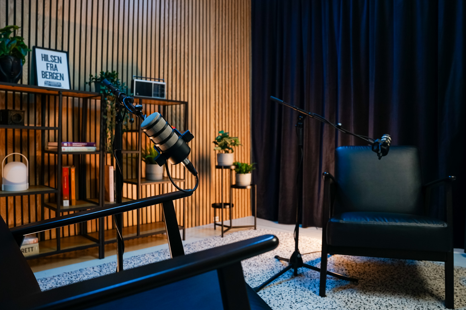 Podcast recording room in Bergen