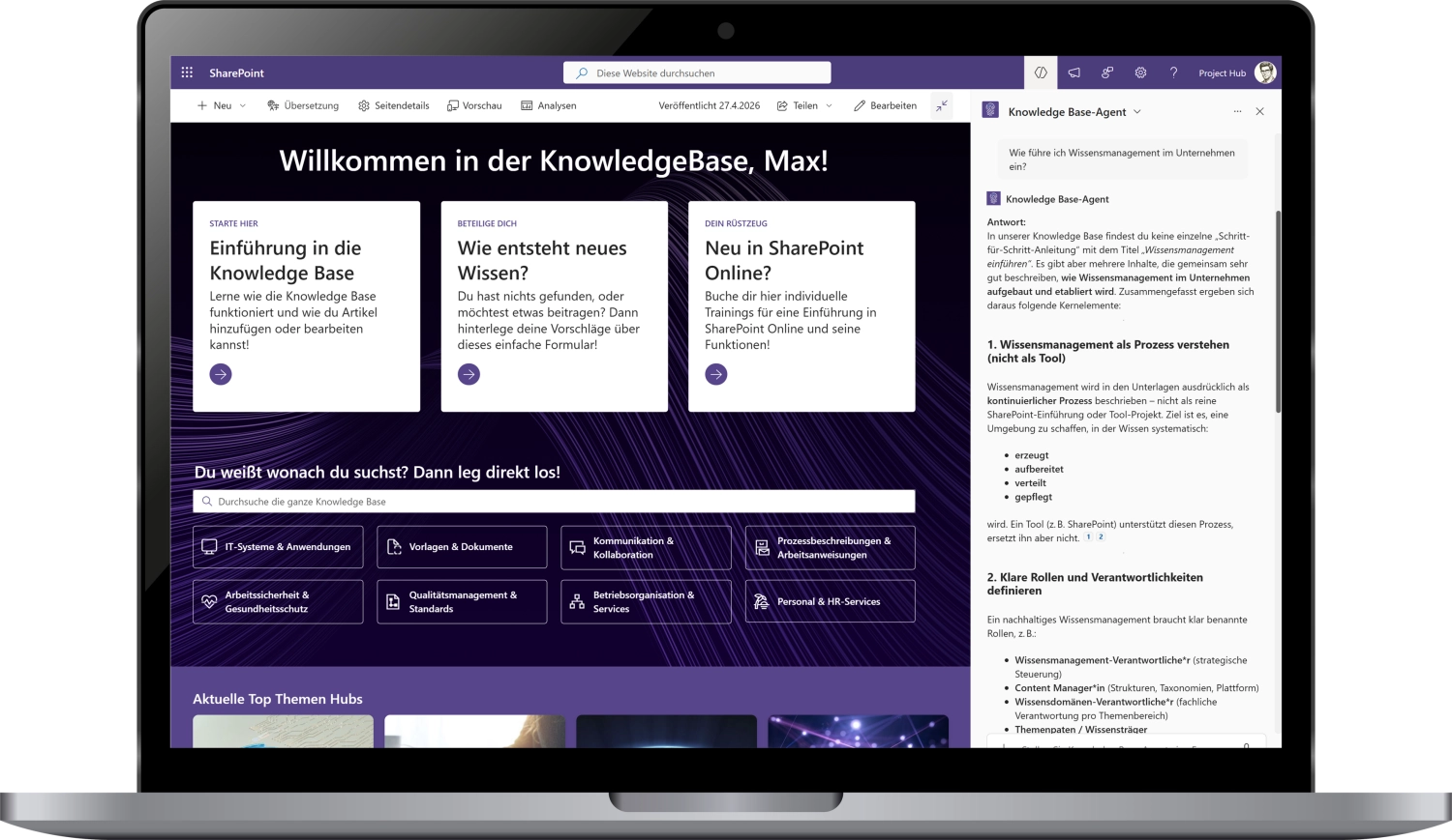 Wissensmanagement  in Microsoft 365 Showcase