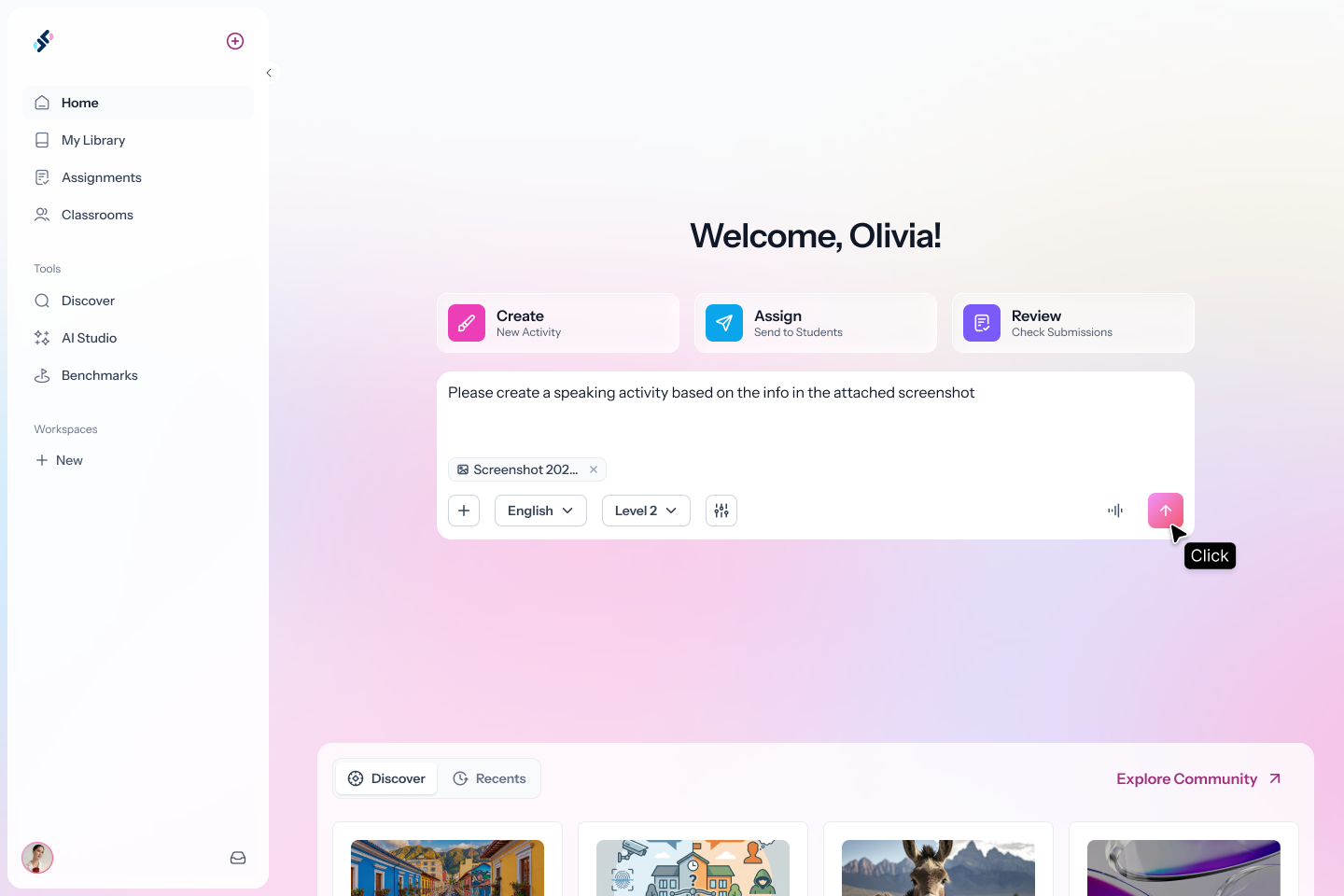 Dashboard mockup