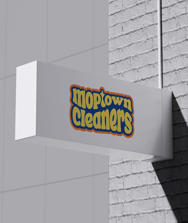 Moptown Cleaners Logo created by Printlogik
