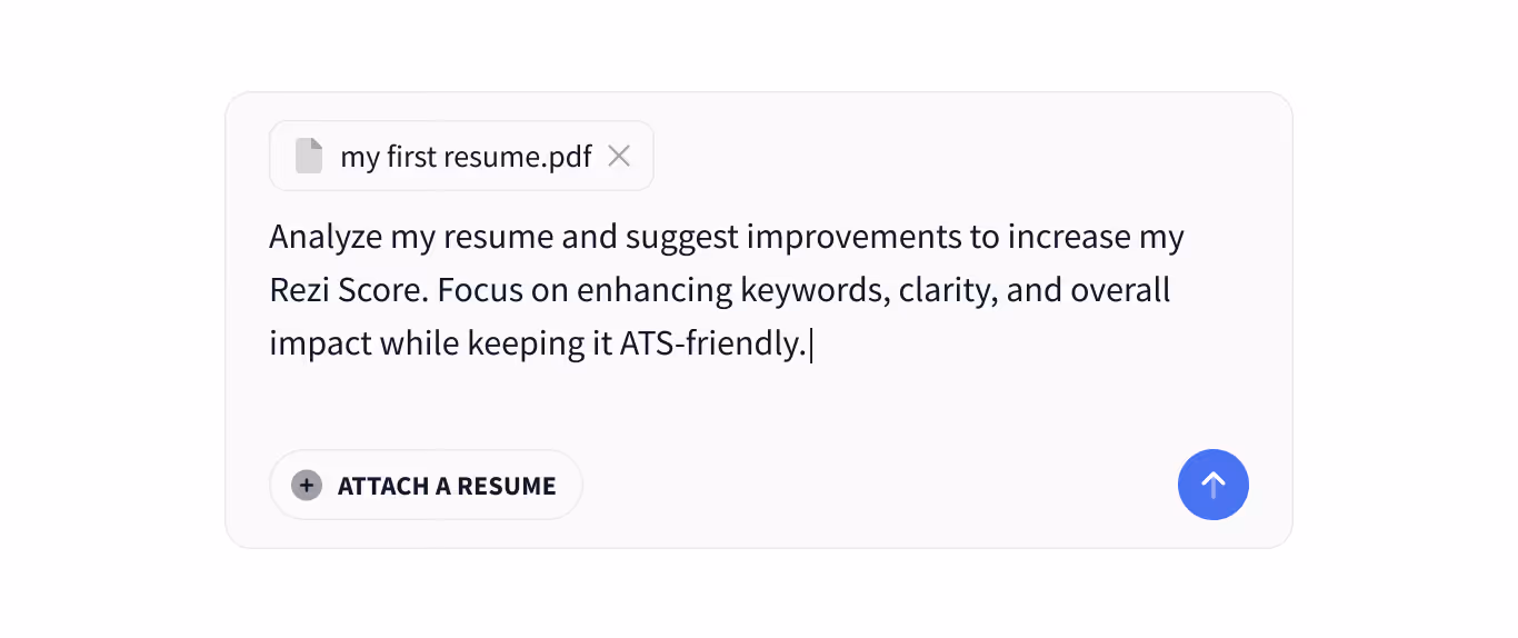 Rezi AI agent tailoring a resume to a specific job.