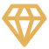 Stylized gold diamond icon with geometric facets.