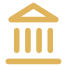 Simple icon of a classical bank or government building with four columns and a triangular pediment.