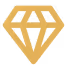Gold diamond-shaped gem icon with geometric facets.