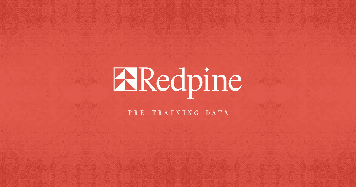 Pre-training data | Redpine