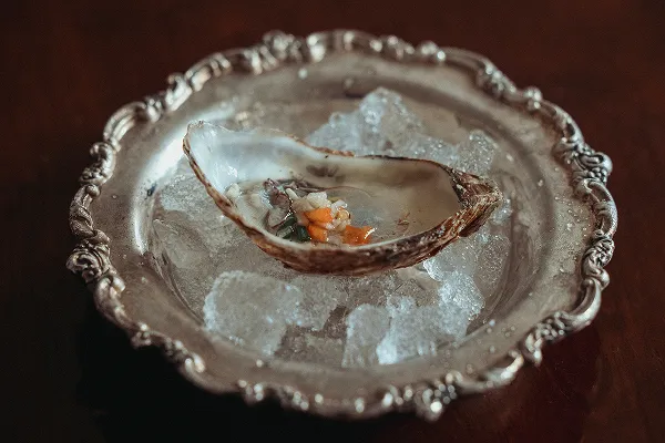 Oysters on ice served at a Bartleby & Sage event